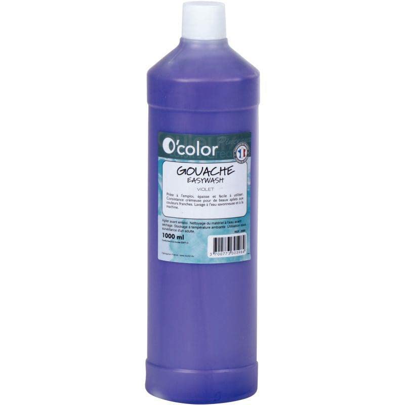 Flacon de 1L de gouache liquide O'COLOR easywash violet - Loisirs Créatifs Amazon France à 2.53€
