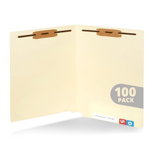 Blue Summit Supplies 100 Manila Fastener File Folders with... - Amazon Royaume-Uni à 14.04€