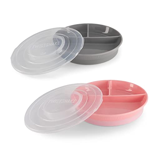 Twistshake 2X Divided Plate | Baby Plate with Airtight Lid... - Bébé & Puériculture en promo à 6.75€