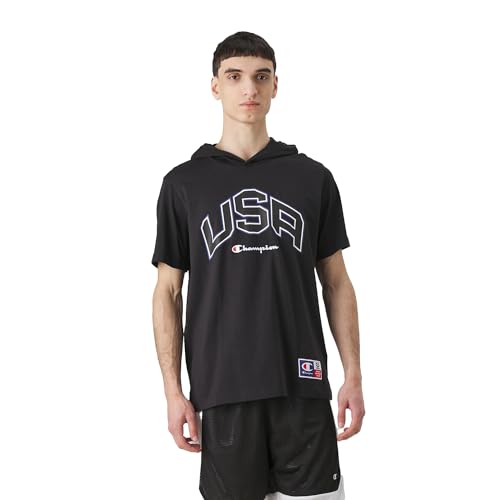 Champion Legacy Retro Sport-USA Hooded S/L Camiseta, Negro... - Sports & Fitness Amazon Espagne à 20.05€