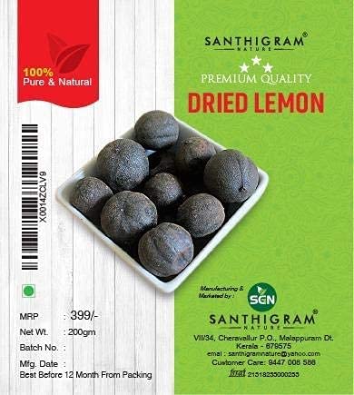 QURA Natural Dried Lemon 200g (Black) - Épicerie Amazon Royaume-Uni à 11.92€
