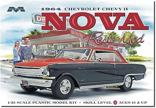 Moebius Models 2321 1964 Chevy II Nova Resto Mod Modèle Kit - Jouets & Jeux en promo à 43.03€