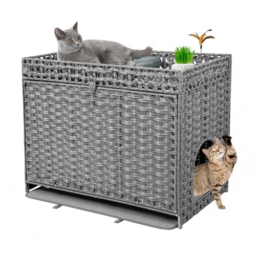 DOVEAID Cat Litter Box Enclosure Furniture Hidden, Pet... - Maison & Cuisine Amazon Royaume-Uni à 51.61€