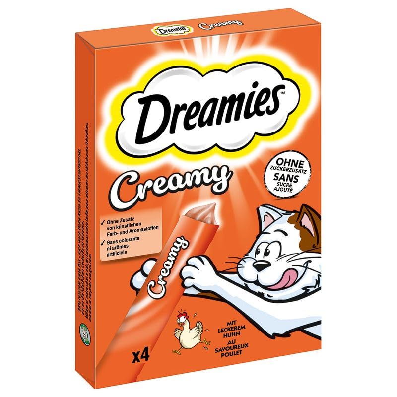 CATISFACTIONS Creamy Friandises au Poulet pour Chats 4x10g en promo à 2,29€ (-87%) sur Amazon FR