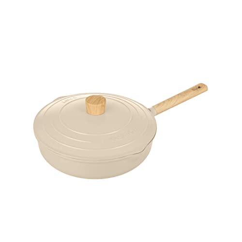 Kasanova 28 cm hohe Bratpfanne mit Elfenbeintopf-Kunstdeckel - Maison & Cuisine Amazon Allemagne à 24.02€