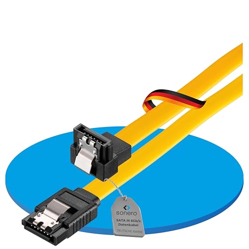 Sonero® SATA III 6Gb/s Data Cable 0.50 m Angled Yellow - High-Tech & Électronique Amazon Royaume-Uni à 2.57€