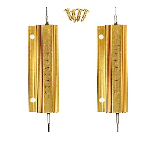 2 Pièces 100W 1 Ohm Résistance à fil bobiné haute puissance... - Bricolage & Outils en promo à 11.00€