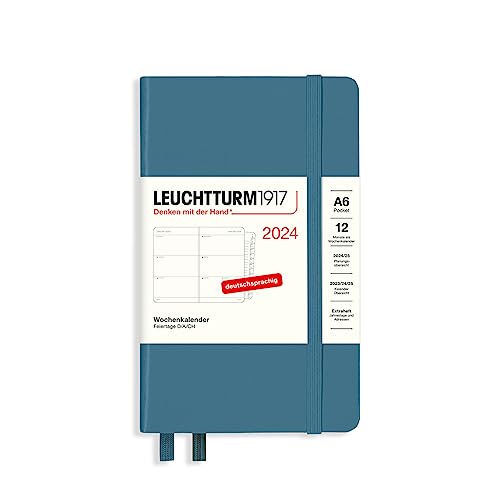 LEUCHTTURM1917 367635 Agenda semanal de bolsillo (A6) 2024... - Fournitures Bureau Amazon Espagne à 10.01€