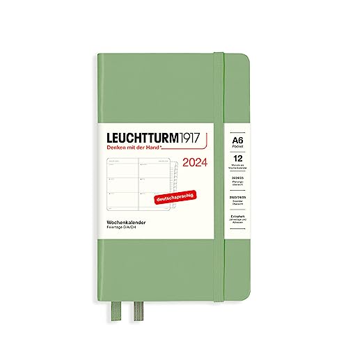 LEUCHTTURM1917 367633 Agenda settimanale Pocket (A6) 2024... - Fournitures Bureau Amazon Italie à 9.30€