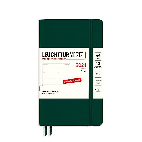 LEUCHTTURM1917 367667 Wochenkalender Pocket (A6) 2024... - Fournitures Bureau Amazon Allemagne à 6.69€