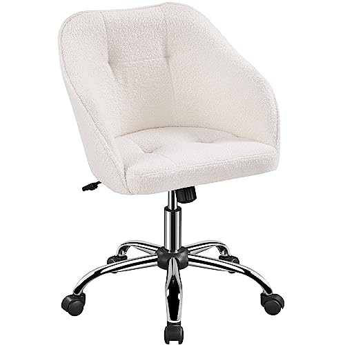 Yaheetech Boucle Vanity Chair Ergonomic Swivel Office... - Maison & Cuisine Amazon Royaume-Uni à 37.99€
