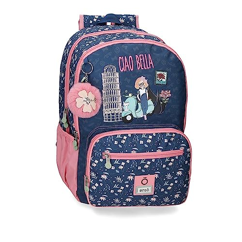 Enso Ciao Bella Zaino Scuola Doppio Scomparto Blu 32x44x17... - Amazon Italie à 19.01€
