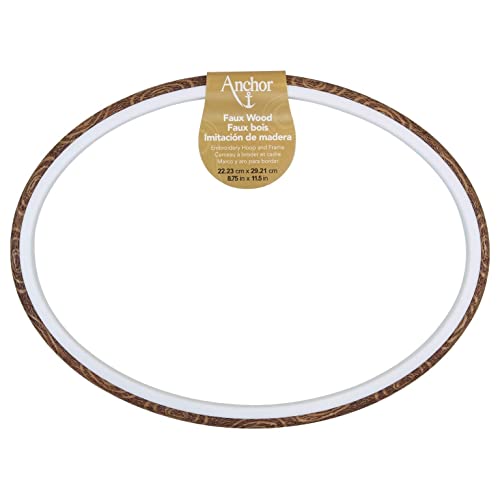 Anchor Faux Wood Oval Embroidery Hoop 12"- - Loisirs Créatifs Amazon Royaume-Uni à 9.70€