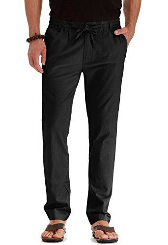 Ninee Pantaloni da uomo in lino con coulisse, casual... - Maison & Cuisine Amazon Italie à 14.58€