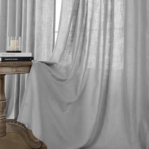 Joydeco Linen Curtains for Living Room,Light Filtering Rod... - Maison & Cuisine Amazon Royaume-Uni à 8.82€