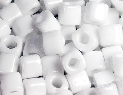 Perline giapponesi cubo opaco bianco 4 mm. 100 g. - Amazon Italie à 6.30€