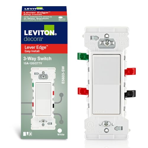 Leviton Decora Edge E5603-SW Interrupteur à bascule 3 voies... en promo à 12,90€ (-80%) sur Amazon FR