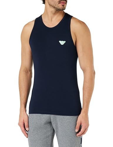 Emporio Armani Shiny Logoband Tank Hombre, Azul (Marine), XL - Animalerie en promo à 27.31€