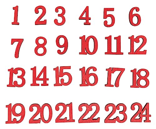 Rayher Cifre legno calendario d'avvento 1-24, rosso... - Nouvelle promo Amazon à 3.79€