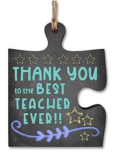 Thank You Best Teacher Jigsaw Puzzle Shaped Decorative... - Loisirs Créatifs en promo à 2.00€