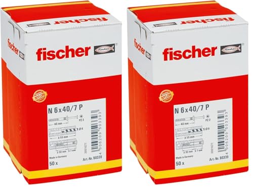 fischer - Cheville à frapper N 6 x 40/7 P à collerette... - Bricolage & Outils en promo à 16.66€