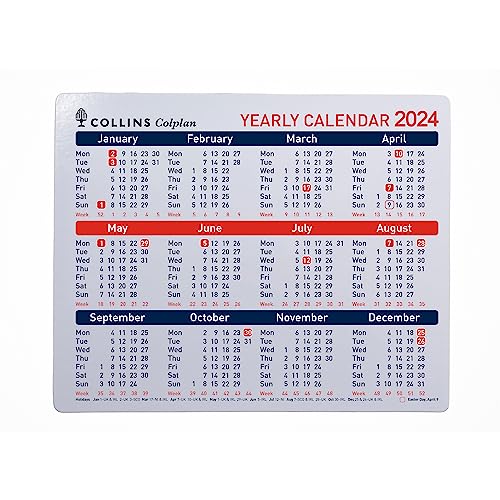 Collins Colplan 2024 Yearly Desk Calendar 210x260mm... - Maison & Cuisine Amazon Royaume-Uni à 3.46€
