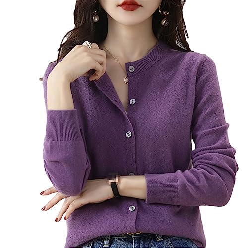 Cardigan da donna in cashmere girocollo per primavera... - Mode & Vêtements Amazon Italie à 6.66€