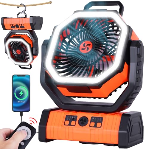 TDLOL Ventilateur de camping rechargeable 20 000 mAh avec... - Sports & Fitness Amazon France à 61.68€