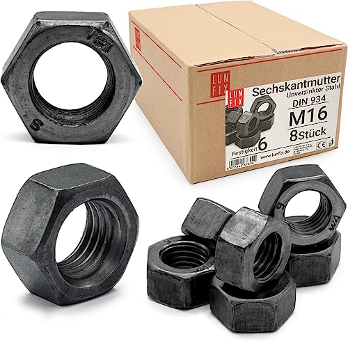 Dado Esagonale M16 DIN 934, Resistenza 6, 8 Pezzi, Acciaio... - Bricolage & Outils Amazon Italie à 1.99€