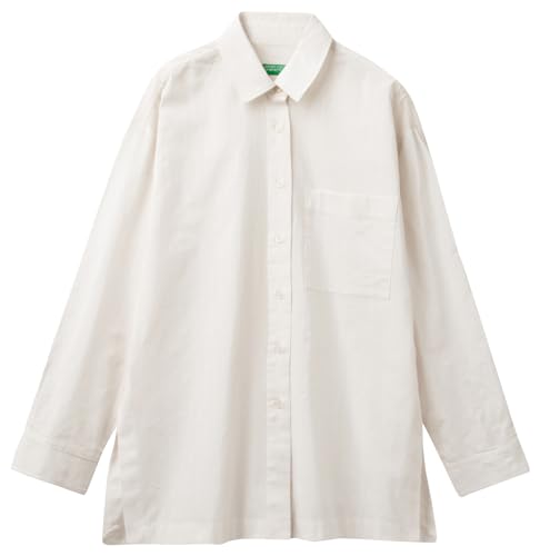 United Colors of Benetton Chemise, Crème 0z3, Large - Sports & Fitness Amazon France à 28.03€