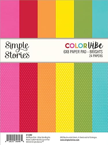 Simple Stories Double-Sided Paper Pad 6"X8" 24/Pkg-Color... - Maison & Cuisine Amazon Allemagne à 15.08€