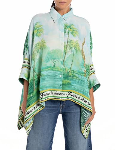 Replay Blusa da donna in viscosa, multicolore (Multicolor... - Jouets & Jeux en promo à 47.87€
