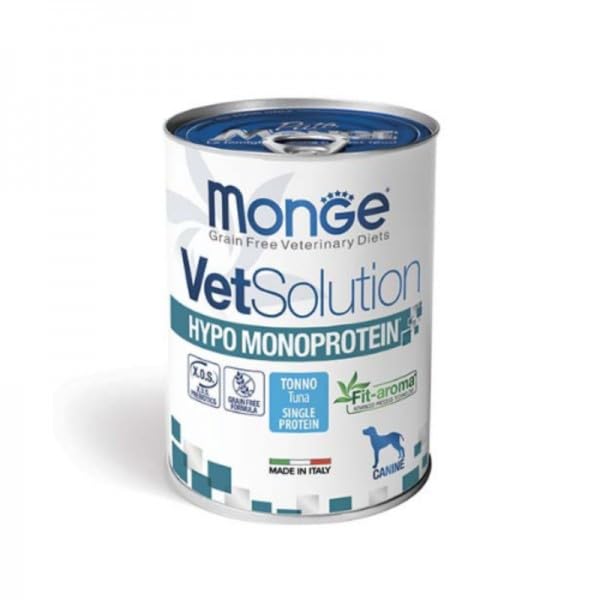 Monge VetSolution Hypo Monoprotein Grain Free 4x400g (Thon) - Animalerie en promo à 3.80€