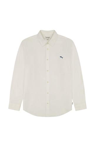 Wrangler Camiseta LS 1 PKT, White Oxford, XXL - Amazon Espagne à 12.91€