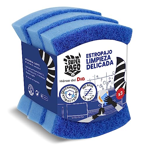 Dia Super Paco Lot de 3 éponges de nettoyage délicates - Sports & Fitness Amazon France à 8.35€