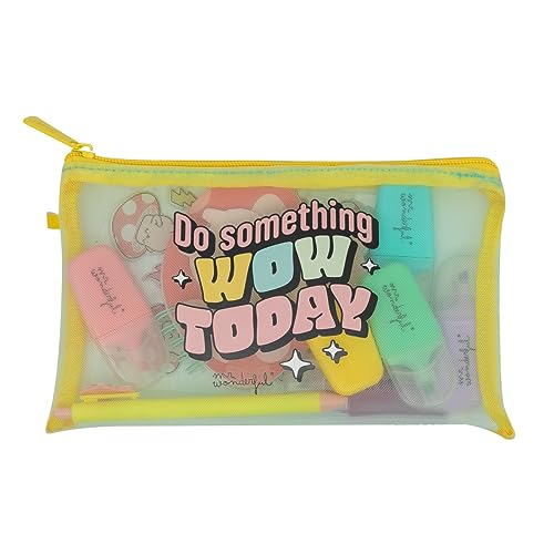 Mr.Wonderful - Pencil Case with Extras - Do Something Wow... - Fournitures Bureau Amazon Allemagne à 13.66€