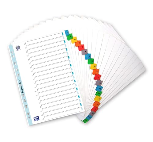 OXFORD 20 Packs of Alphabetic Dividers A4 20 Positions Card... - Auto & Moto en promo à 15.64€