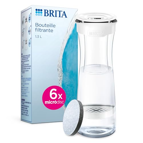 BRITA bouteille filtrante blanc graphite (1,3 L), 6 filtres... - Auto & Moto Amazon France à 44.20€