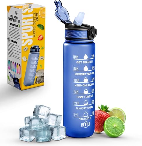 Roe Tenpo Trinkflasche 1L, Sport Trinkflasche mit Strohhalm... - Sports & Fitness Amazon Allemagne à 9.98€