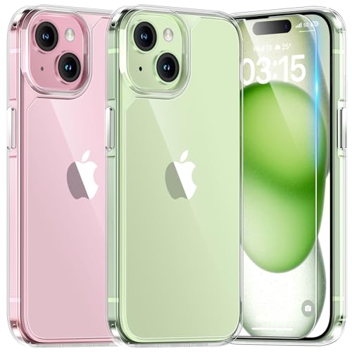 TAURI Clear for iPhone 15 Case, and HD Screen Protector... - High-Tech & Électronique Amazon Royaume-Uni à 7.99€