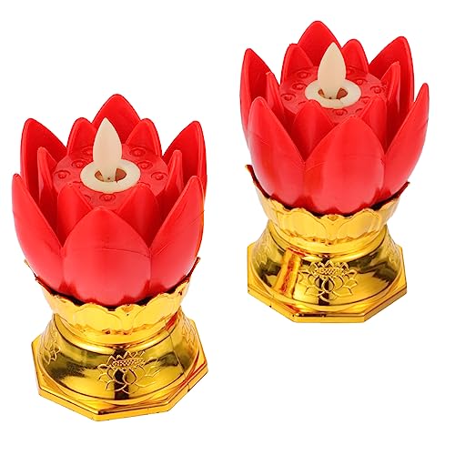 OSALADI 2pièces Lampe Lotus LED Décorative Lampe Bouddha... - Maison & Cuisine en promo à 11.29€