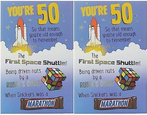 UK Greetings 50th Birthday Card for Him/Her/Friend... - Auto & Moto en promo à 5.98€