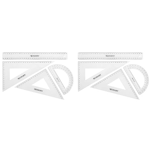 Westcott E-10304 00 Set matematica, 4 pezzi, plastica... - Fournitures Bureau Amazon Italie à 5.98€