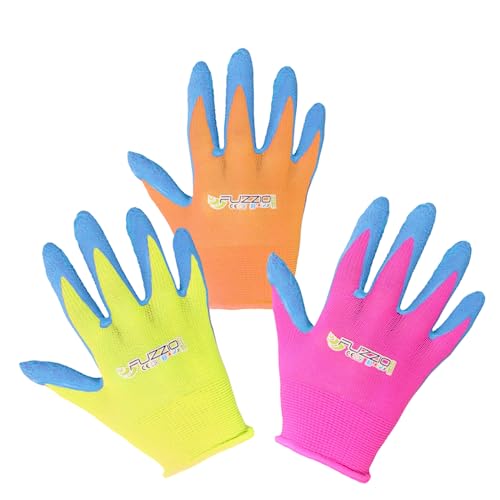 FUZZIO 12 pares (3 colores) Guantes de trabajo para niños... - Jouets & Jeux en promo à 16.20€