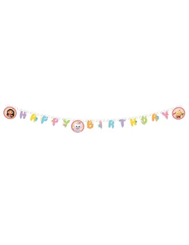Guirlande anniversaire Gabby et la maison magique - Rose - Jouets & Jeux Amazon France à 2.45€