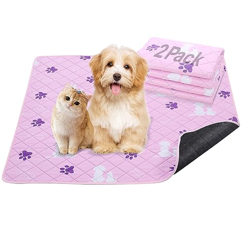 JISEN Washable Pee Pads for Dogs 2 Pack Reusable Puppy Pads... - Animalerie Amazon Royaume-Uni à 6.67€