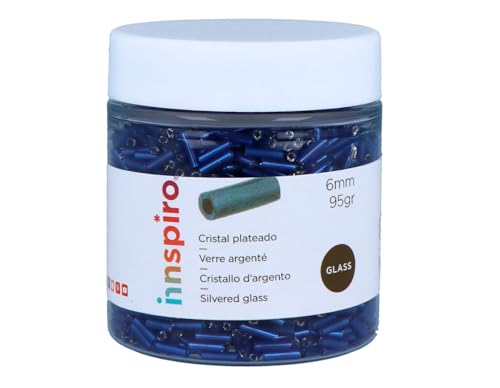 Rocaille de verre cylindre argenté bleu marine 1,80x6mm.... - Maison & Cuisine Amazon France à 2.42€