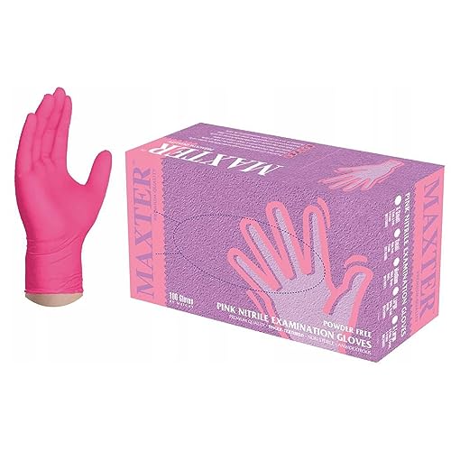 Lot de 100 gants en nitrile non poudrés - Rose - Renforcés... - Maison & Cuisine Amazon France à 8.05€