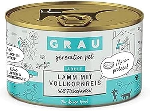 GRAU - the original - Wet food for dogs - Lamb with... - Animalerie Amazon Royaume-Uni à 1.70€