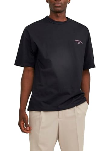 JACK & JONES JORSANTORINI Graphic tee SS Crew Neck, Negro... - Bon plan à 8.83€
